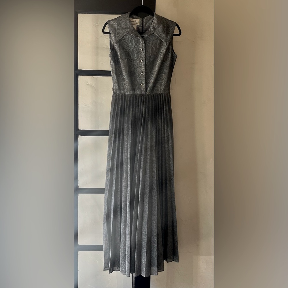 70’s Metallic Johnathan Logan Bleeker Street Maxi Dress